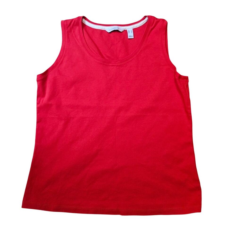 Isaac Mizrahi Live Pima Cotton Sleveless Top Red M